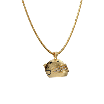 Pendente de Capacete "The Speed", Pavé de Diamantes Brancos