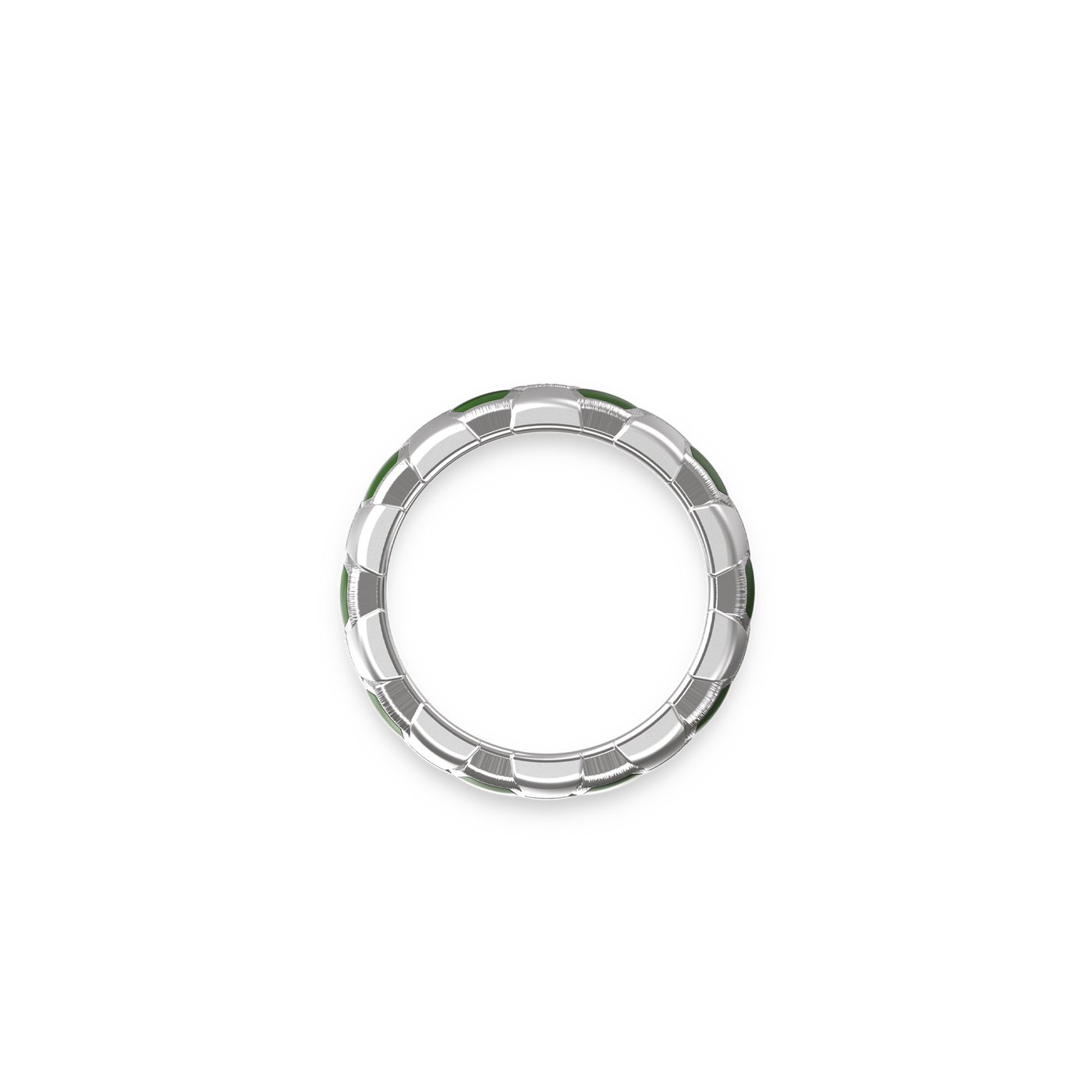 'The Soccer' Super Eagles Band Ring, White Diamond