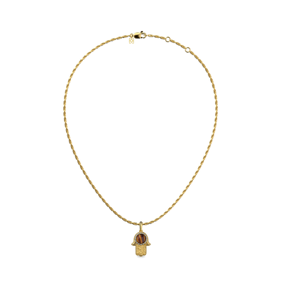 Colgante 'The Spiritual' Hamsa, Halo de Diamantes Blancos