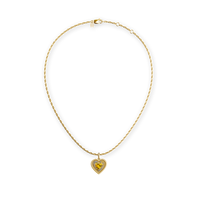 'The Bonbon' Heart Necklace, White Diamond