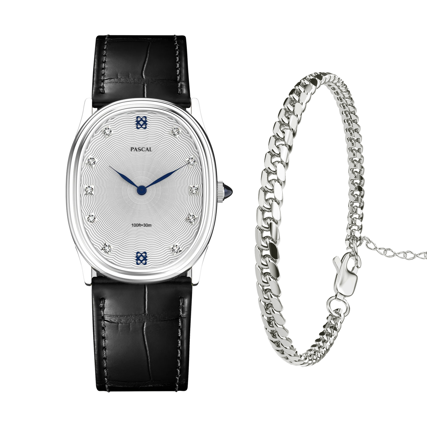 Burbuja oval Reloj de diamante