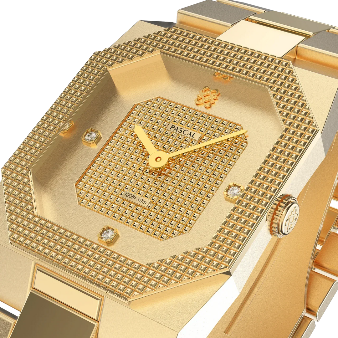 Octagonal Clou de Paris Diamond Watch | PASCAL