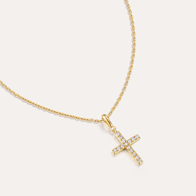 Sparkling Diamond Cross Pendant