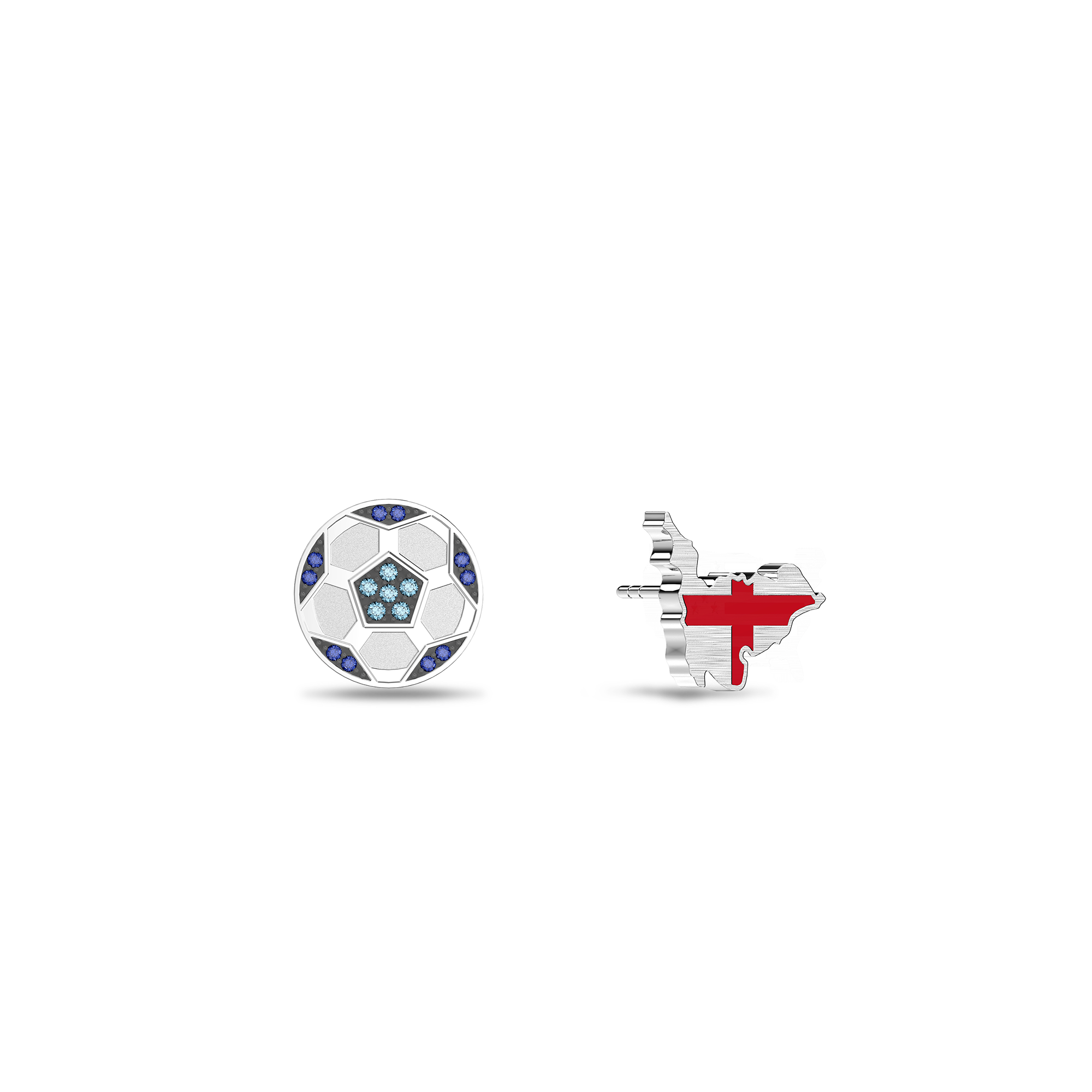 'World Cup 26' Diamond Earrings, England