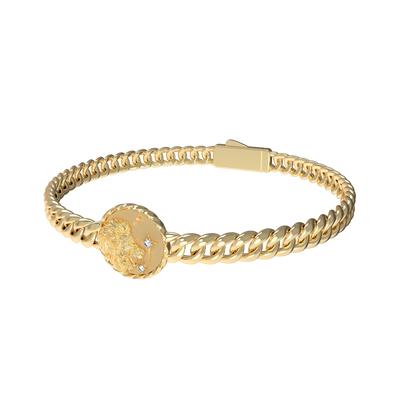 Leo Amulet Cuban Bracelet