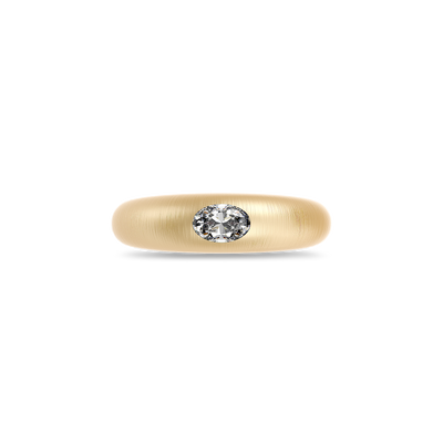 Solitaire Oval Cut Diamond Promise Ring