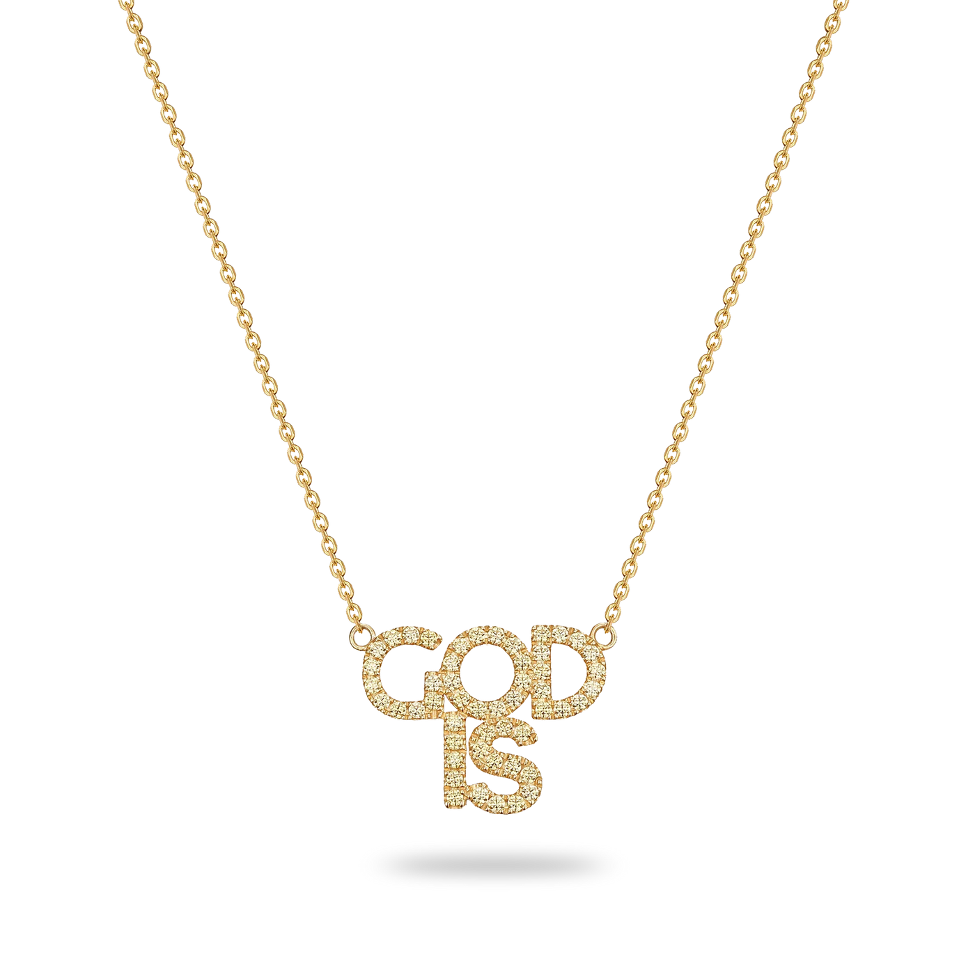 Everyday Slogan Diamond Necklace - PASCAL