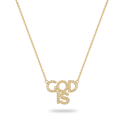 Everyday Slogan Diamond Necklace - PASCAL
