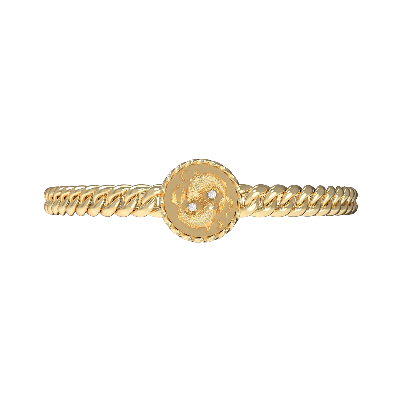 Pisces Amulet Cuban Bracelet