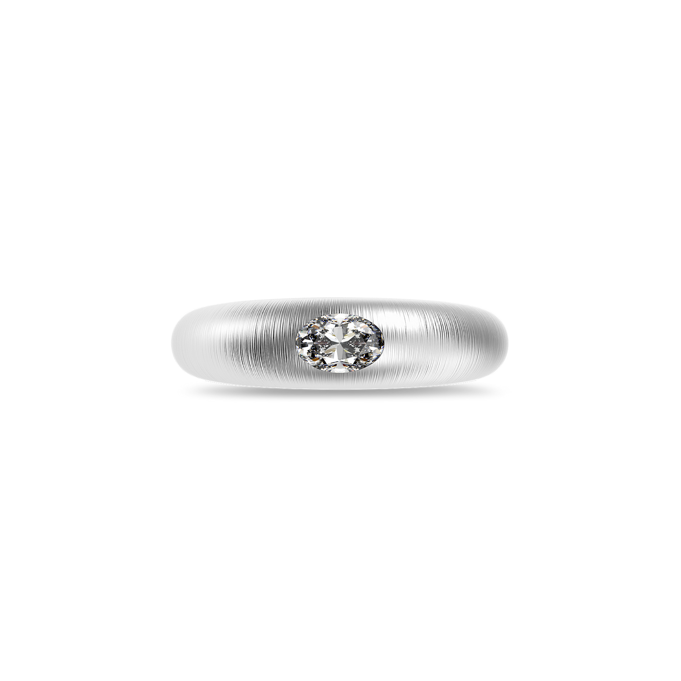 Solitaire Oval Cut Diamond Promise Ring