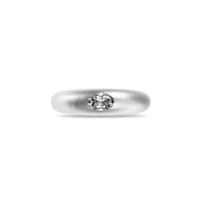 Solitaire Oval Cut Diamond Promise Ring