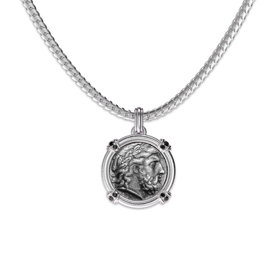The Great Civitas Zeus Coin Pendant, Black Diamond - PASCAL