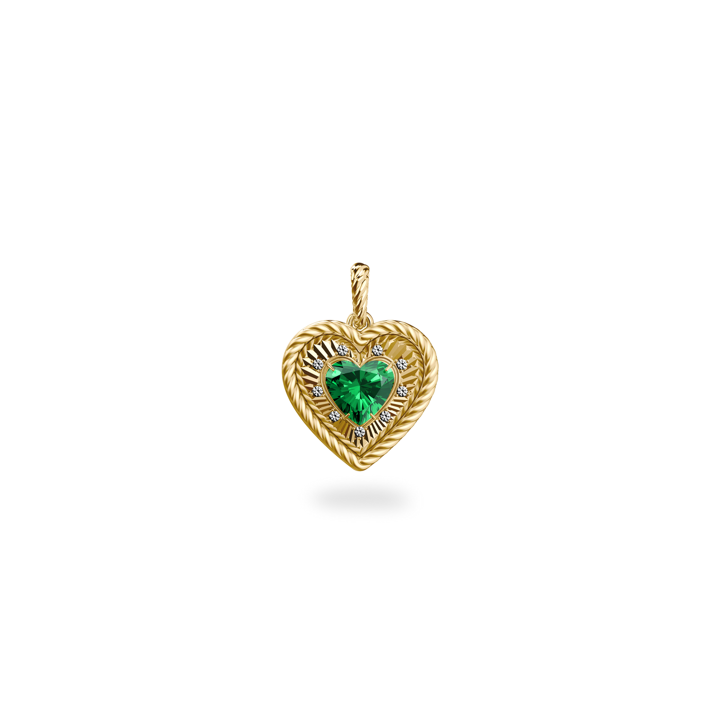'The Bonbon' Heart Necklace, White Diamond