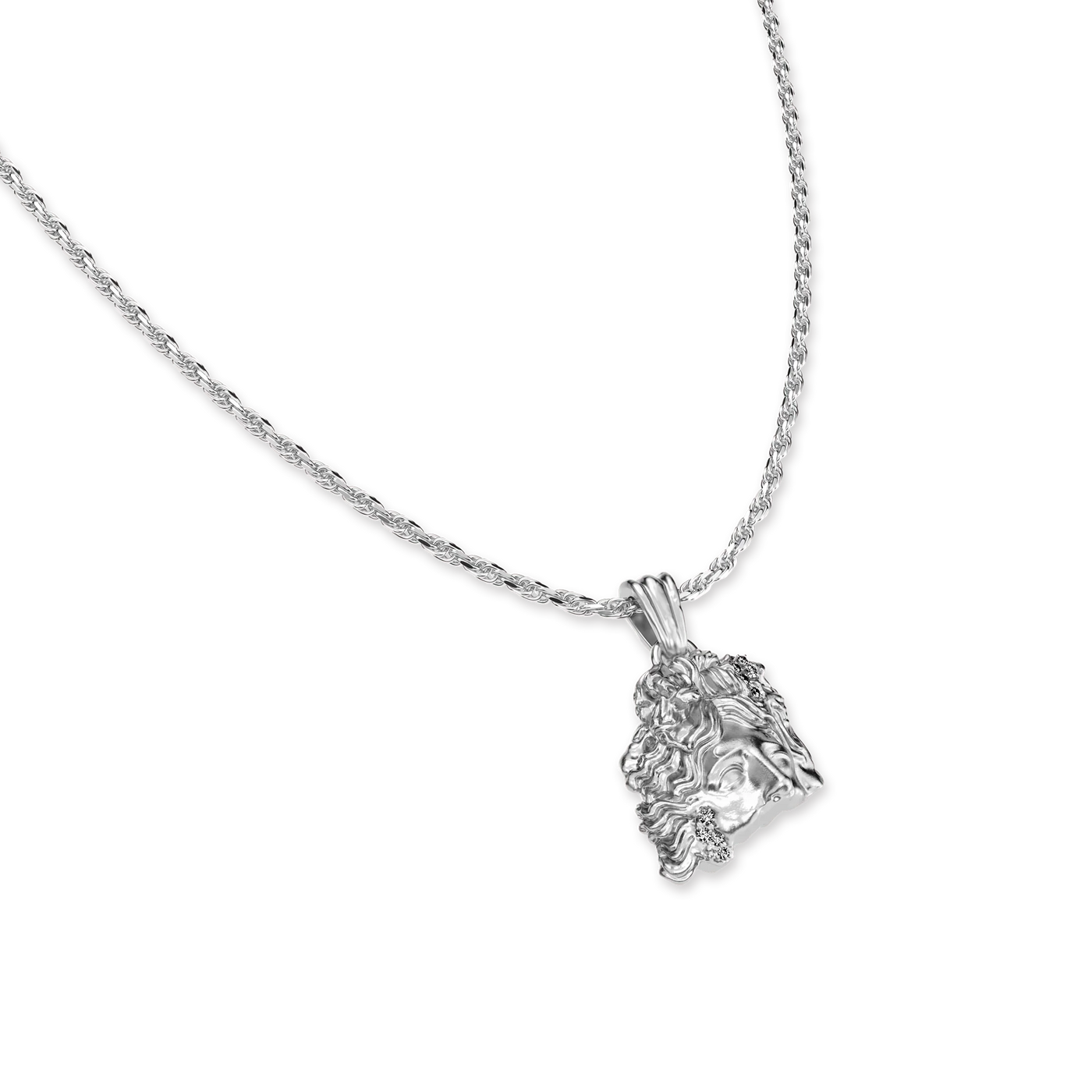 Pendente Estátua Apolo 'Olympus', Diamante Branco