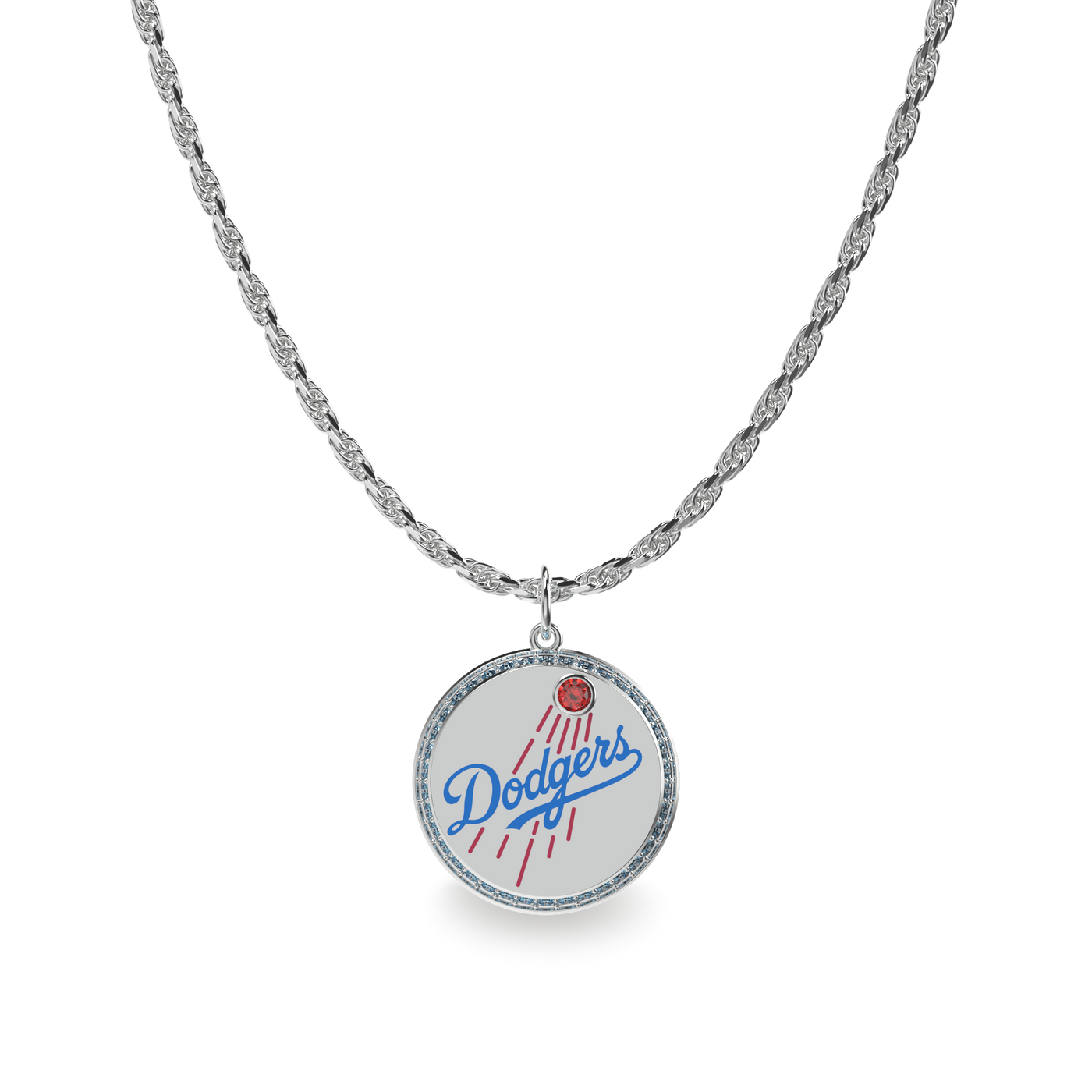 Ciondolo a diamante con logo LA Dodgers