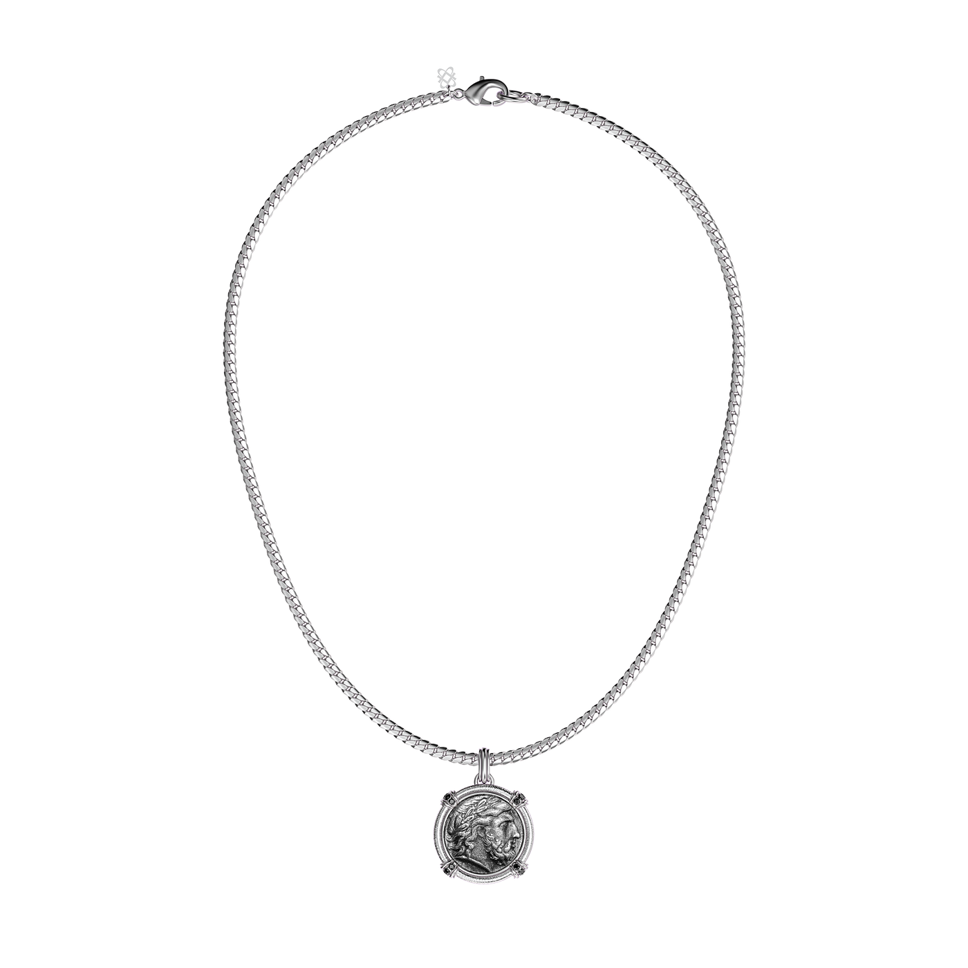 Ciondolo Moneta Zeus 'The Great Civitas', Diamante Nero