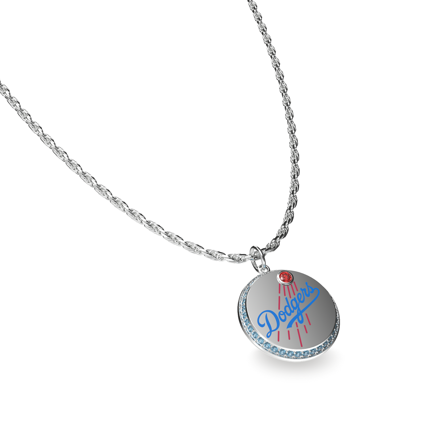 Ciondolo a diamante con logo LA Dodgers