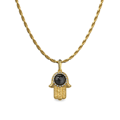 Colgante 'The Spiritual' Hamsa, Halo de Diamantes Blancos