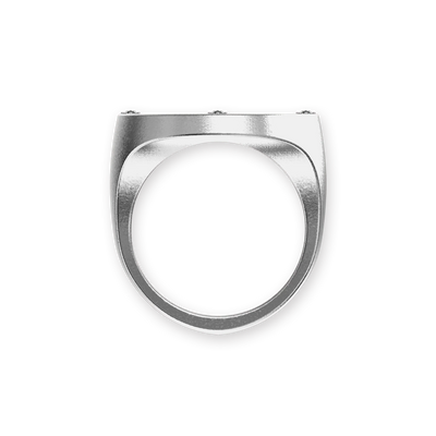 Anello Sigillo Apollo 'Olympus', Diamante Bianco