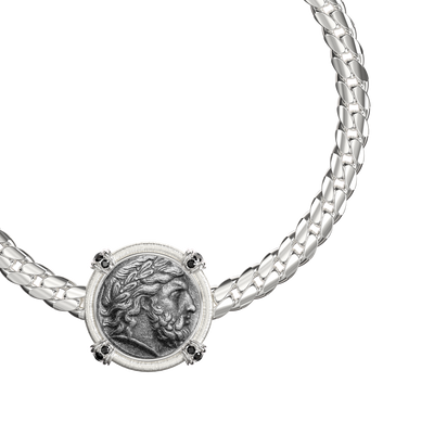 Pulsera de Moneda Zeus "The Great Civitas", Diamante Negro