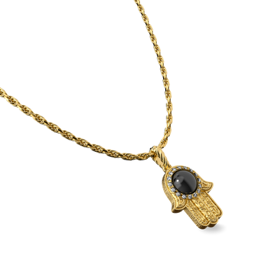 Colgante 'The Spiritual' Hamsa, Halo de Diamantes Blancos