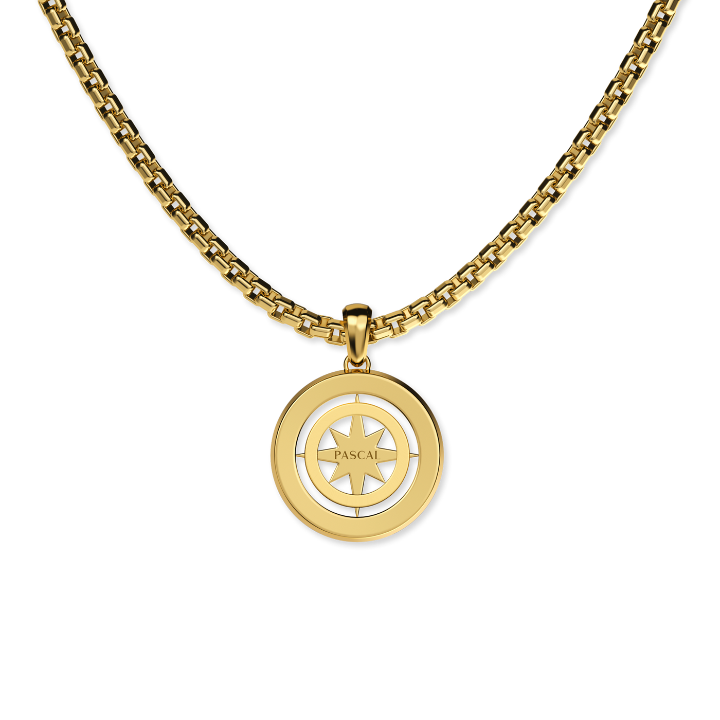 Colgante brújula, diamante blanco