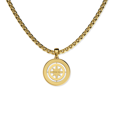 Colgante brújula, diamante blanco