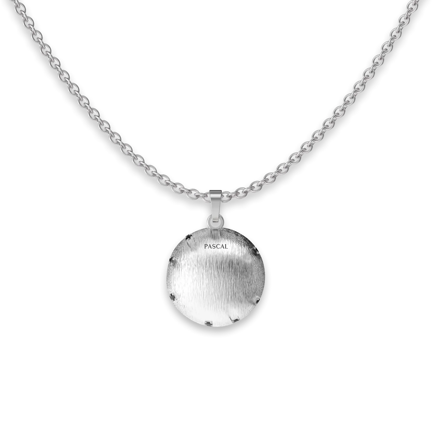 'The Basketball' Crooked Ball Pendant, Black Diamond Pavé