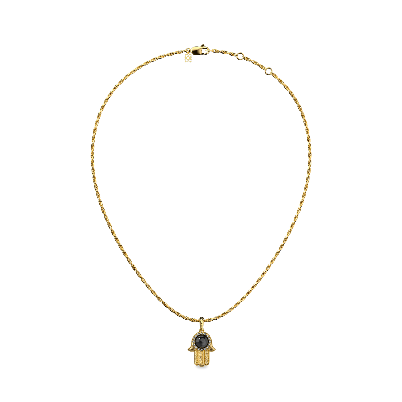 Colgante 'The Spiritual' Hamsa, Halo de Diamantes Blancos