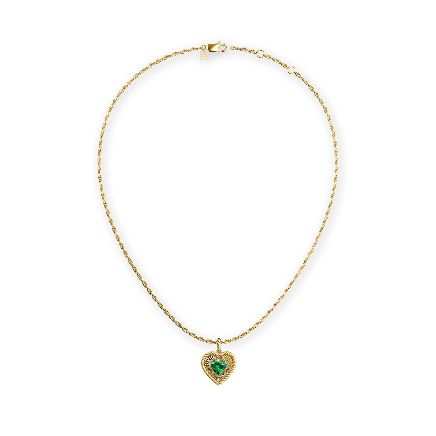 'The Bonbon' Heart Necklace, White Diamond
