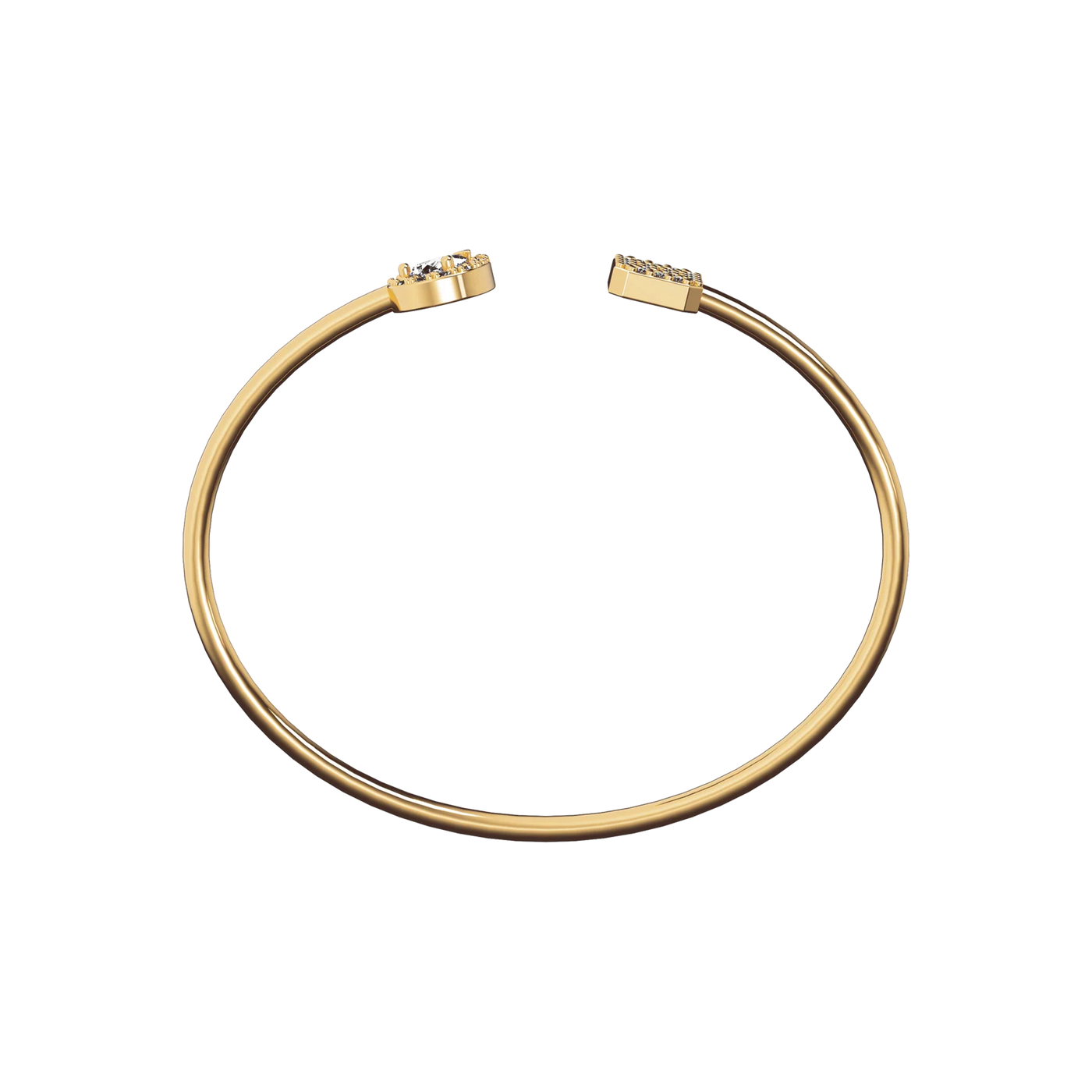 Halo Diamond Bangle