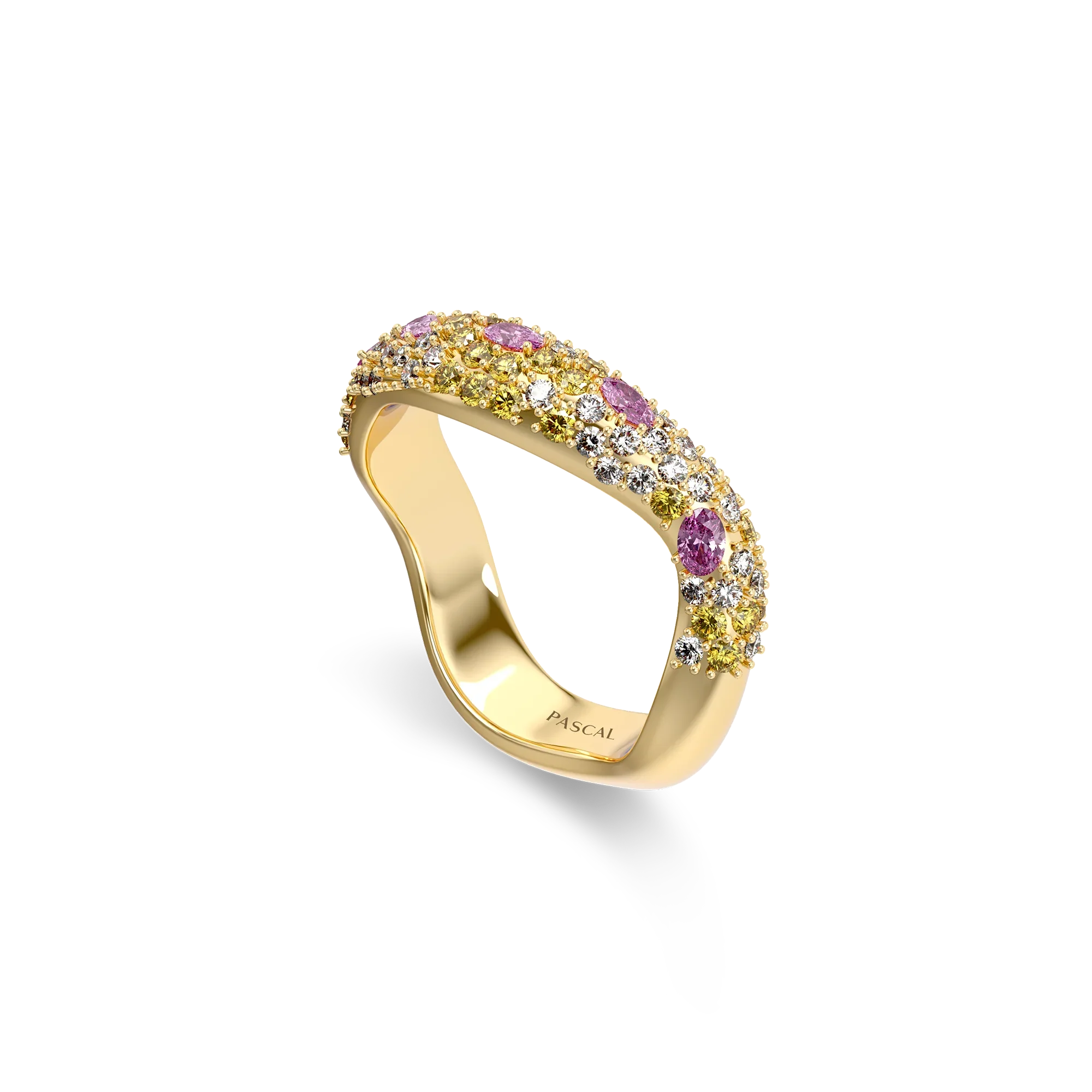 PASCAL Dreamy Diamond Organic Dome Ring vibrant gemstone promise jewelry