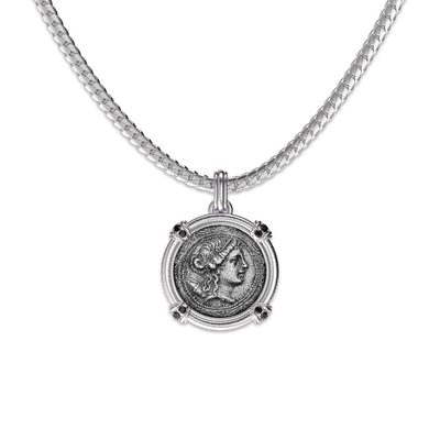 The Great Civitas Artemis Coin Pendant, Black Diamond - PASCAL
