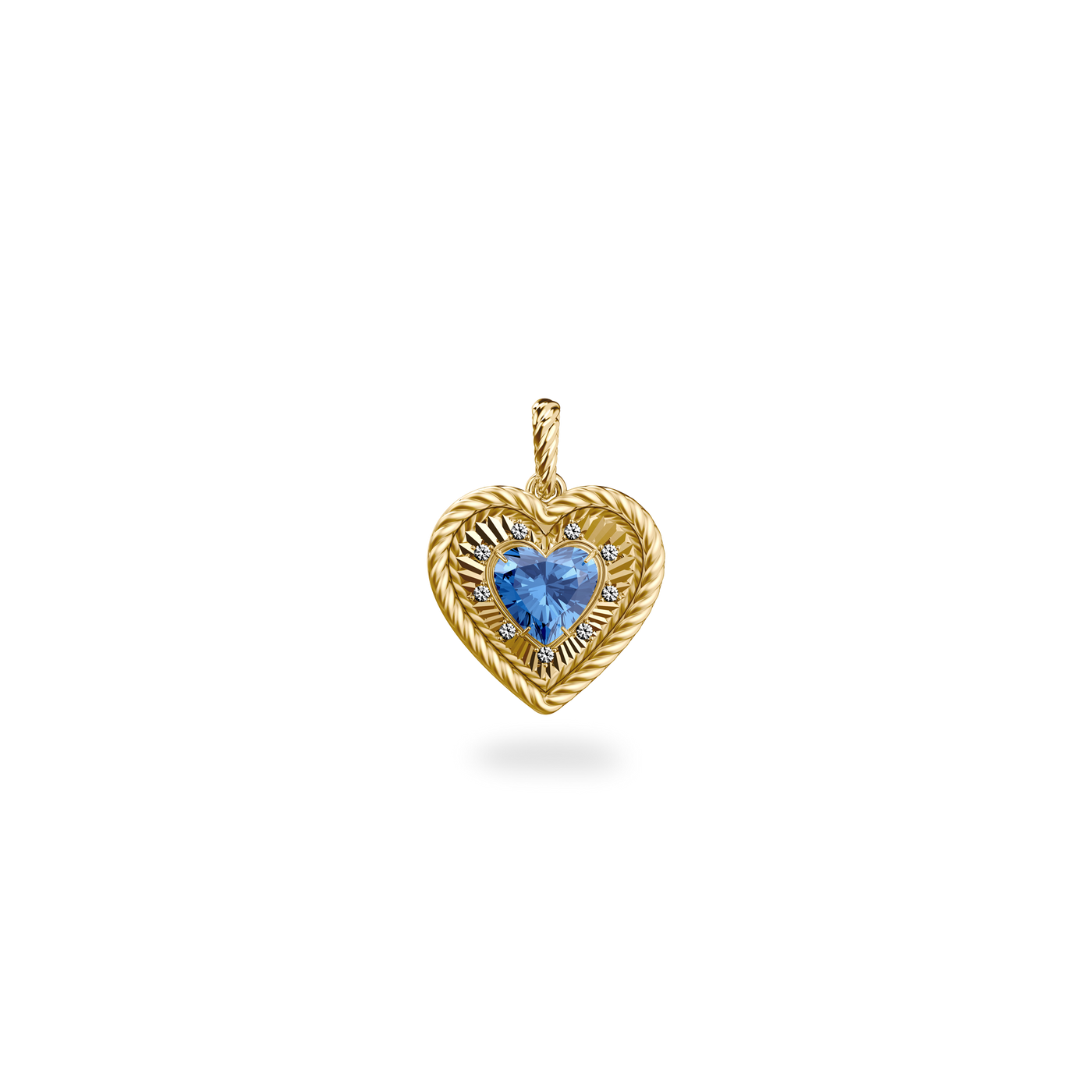 'The Bonbon' Heart Necklace, White Diamond