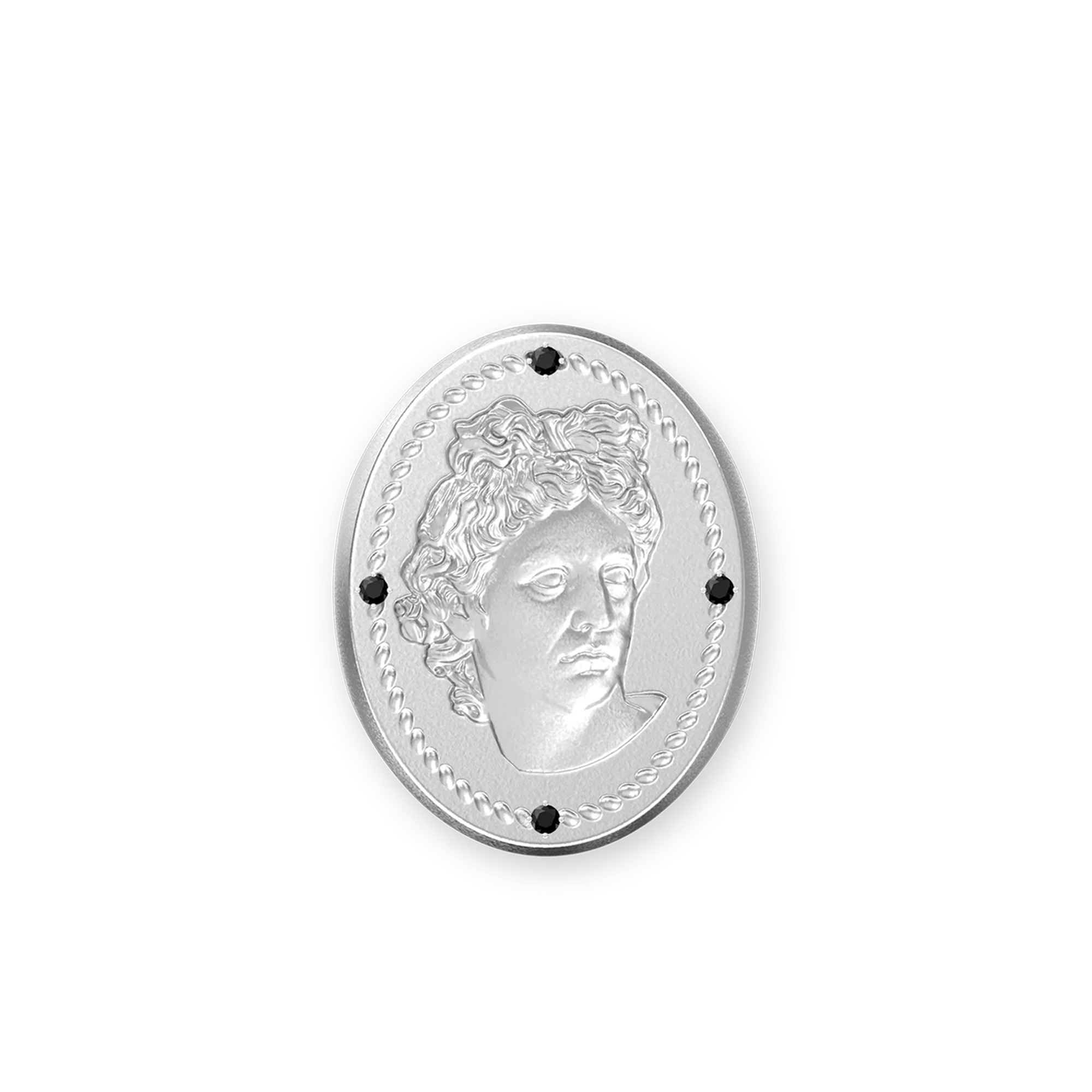 Olympus Apollo Signet Ring, Black Diamond - PASCAL