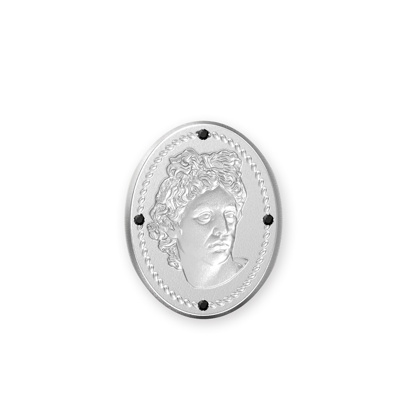 Olympus Apollo Signet Ring, Black Diamond - PASCAL