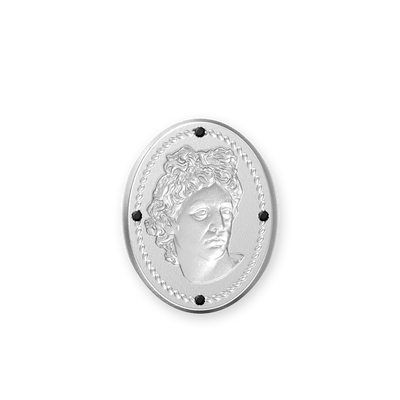 Olympus Apollo Signet Ring, Black Diamond - PASCAL