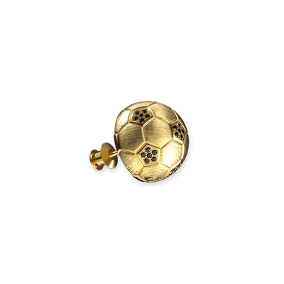 The Soccer Brooch, Black Diamond - PASCAL#color_18k-yellow-gold-vermeil-black-diamond