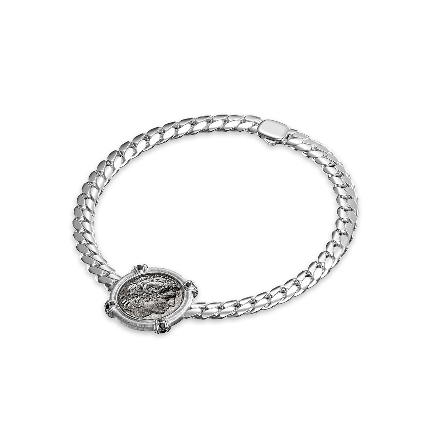Bracelet pièce 'Alexandre le Grand' de The Great Civitas, diamant noir