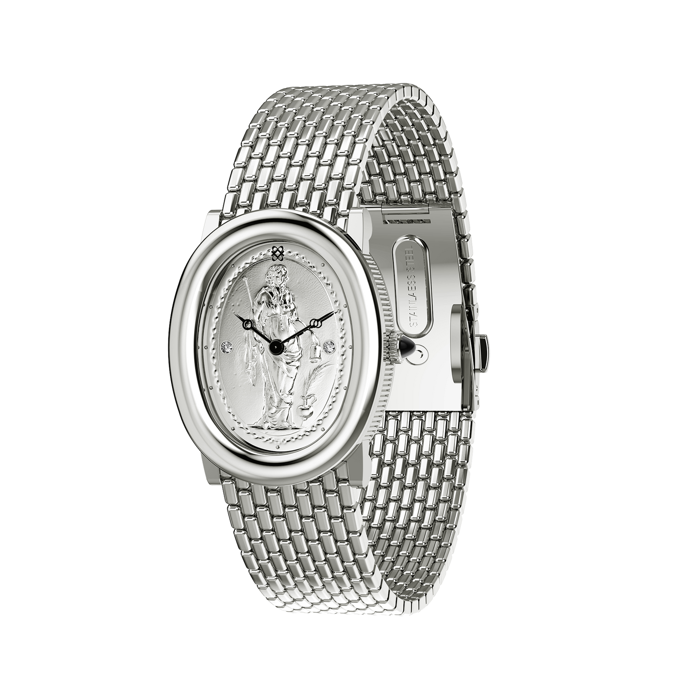 Oval Bubble Diamond Watch (24mm x 30mm)