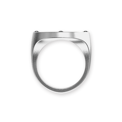 Anello Sigillo Apollo 'Olympus', Diamante Nero