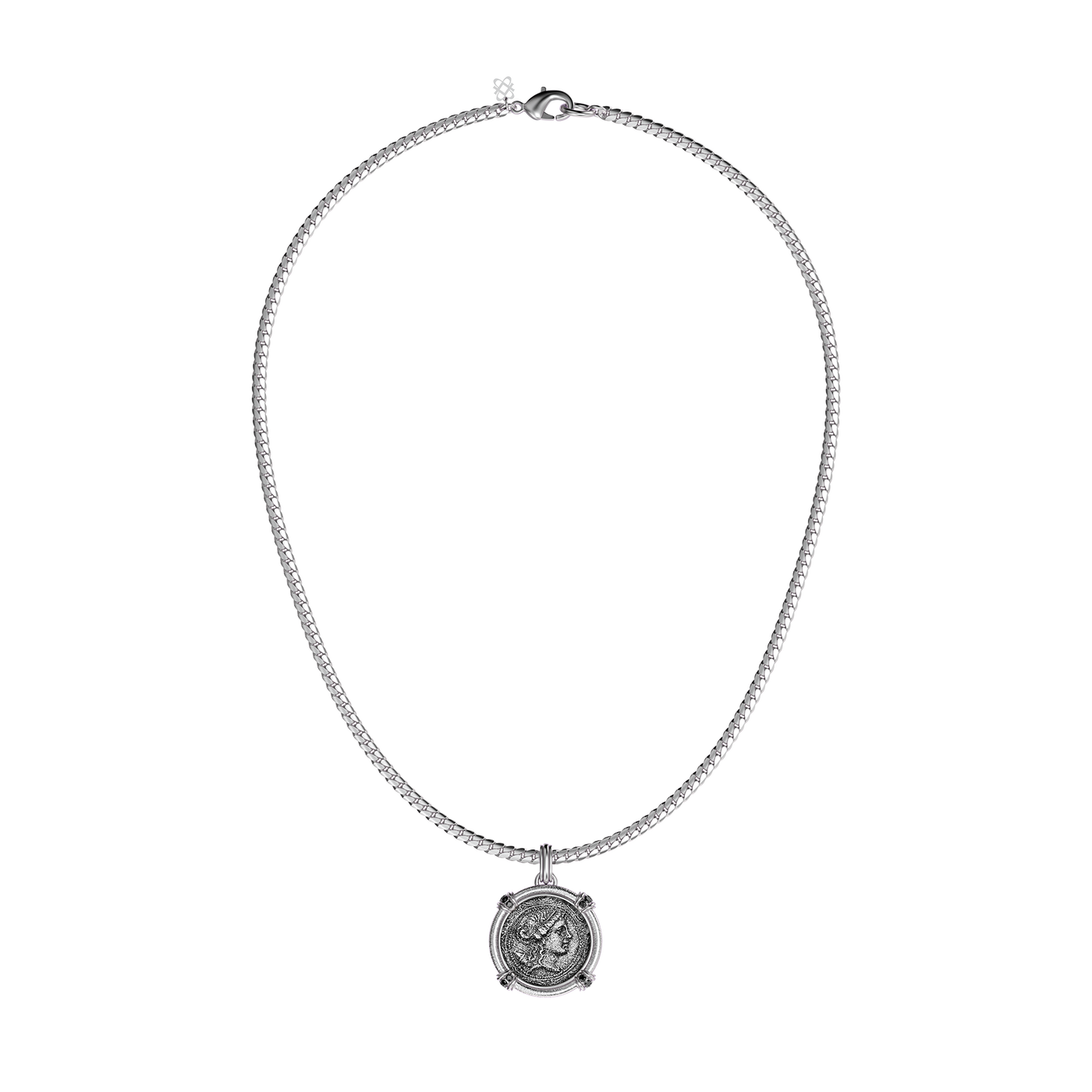 Ciondolo con moneta 'The Great Civitas' Artemis, diamante nero