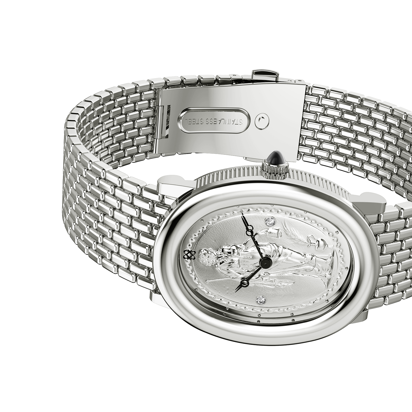 Oval Bubble Diamond Watch (24mm x 30mm)