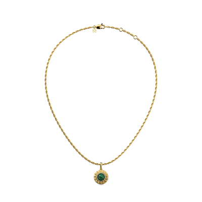 'The Spiritual' Sun Pendant, White Diamond Halo