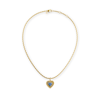 'The Bonbon' Heart Necklace, White Diamond