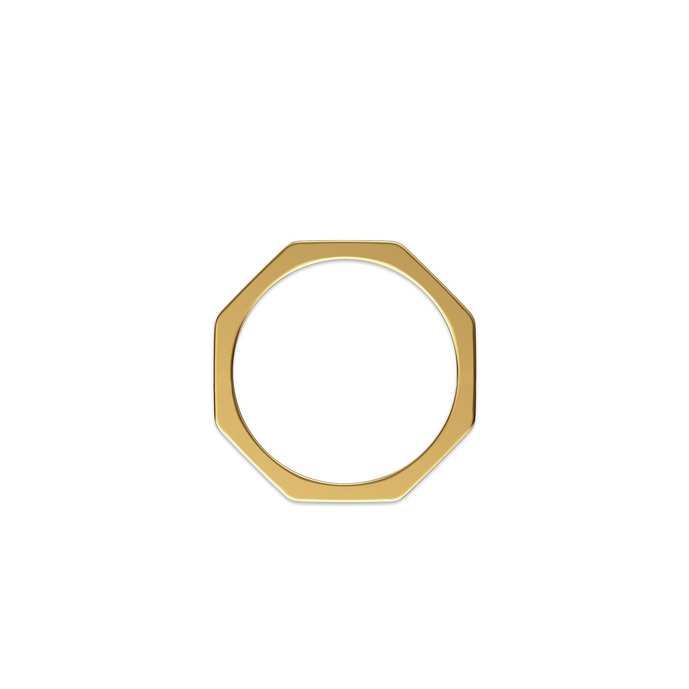 Ring med oktagönt ädelsten