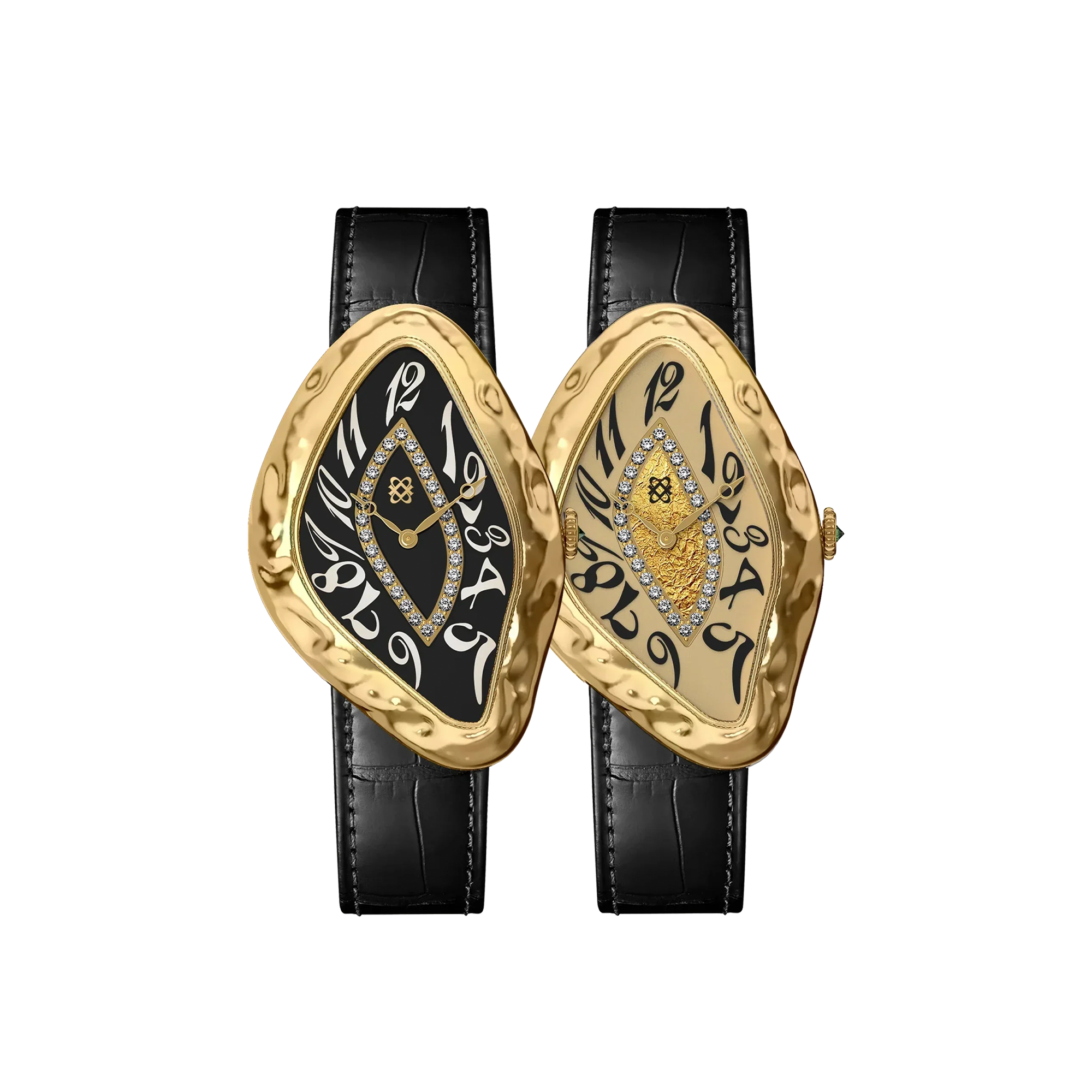 Paradoxe Diamond Couple Watches in Eternal Midnight & Gold Gilt - PASCAL