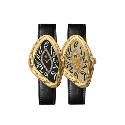 Paradoxe Diamond Couple Watches in Eternal Midnight & Gold Gilt - PASCAL