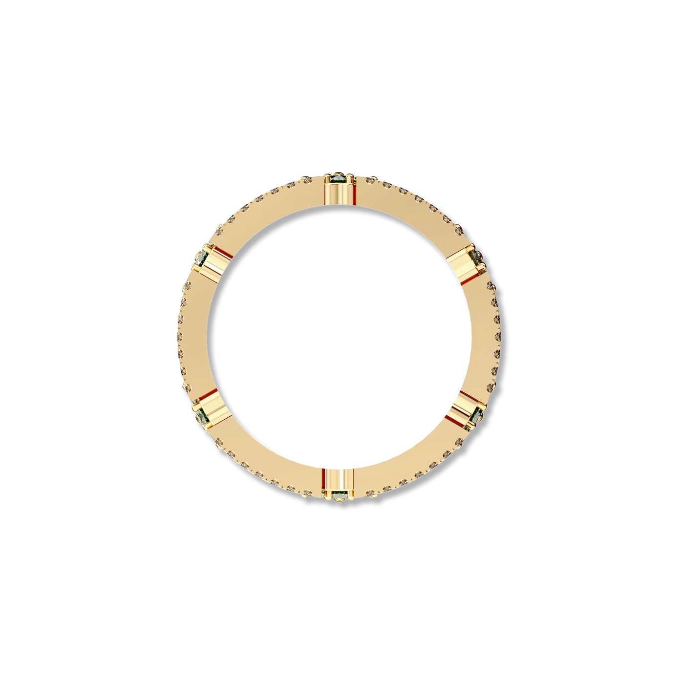 Lucky Clover Fancy Diamond Promise Ring unique green and white stones for couples