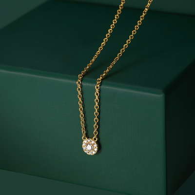 Halo Diamond Necklace